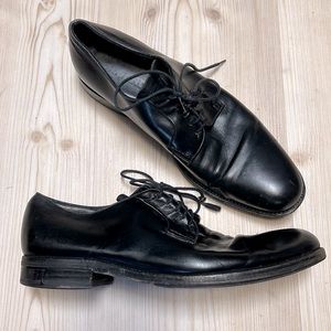 Jil Sander Oxford Derby Black Leather Shoes